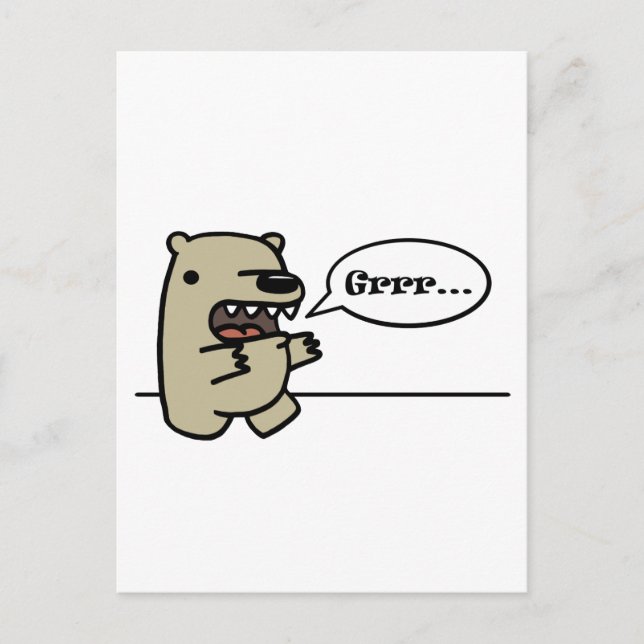 Carte Postale Grizzly Bear (Devant)