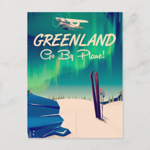 Carte Postale Groenland 'Allez en Avion !'
