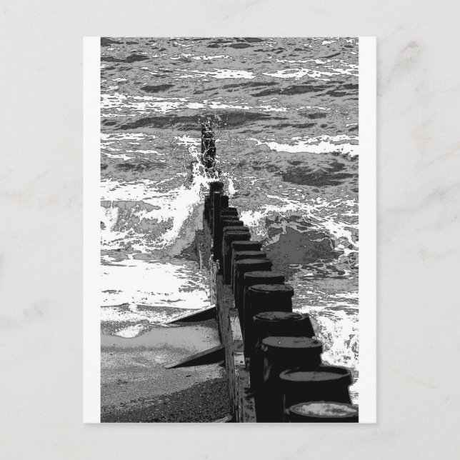 Carte Postale Groin et vagues (Devant)