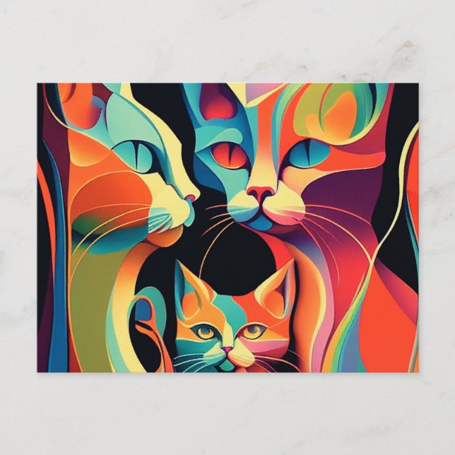 Carte Postale Groove Cats (Devant)