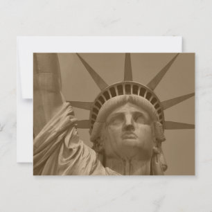Carte Postale Gros plan de la Statue vintage de la Liberté New Y