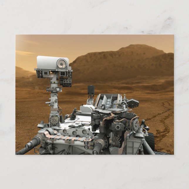 Carte Postale Gros plan de Mars Curiosity (Devant)