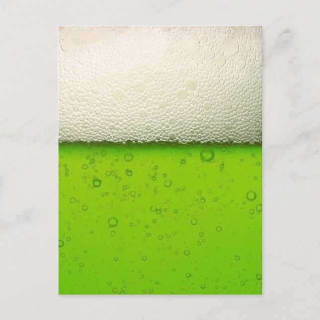 Carte Postale Gros plan sur la bière verte (Devant)