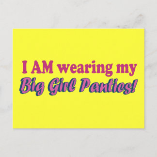Carte Postale Grosse culotte de fille Design de texte