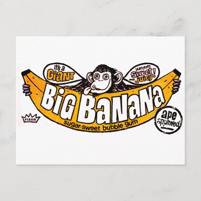 Carte Postale Grosse gomme à la banane (Devant)