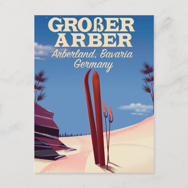 Carte Postale Großer Arber, Arberland, ski allemand bavarois (Devant)