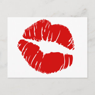Carte Postale Grosses lèvres baiser lèvres géantes énorme baiser