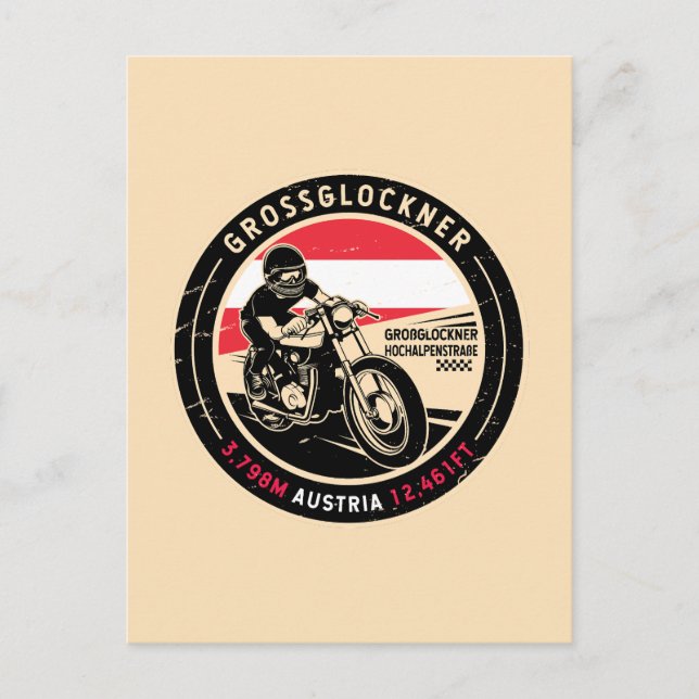 Carte Postale Grossglockner | Autriche | Motorcycle (Devant)