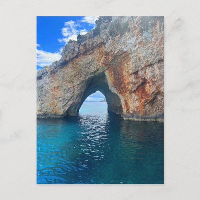 Carte Postale Grottes bleues Zakynthos Grèce (Devant)