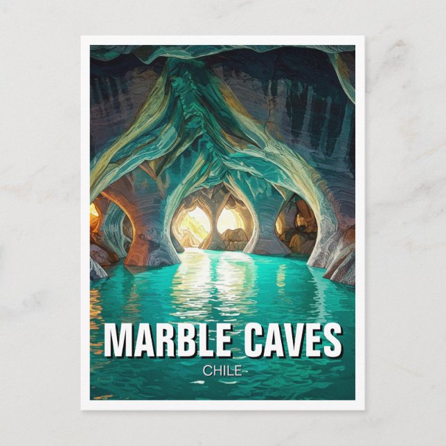Carte Postale Grottes de marbre Chili (Devant)