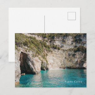 Carte Postale Grottes de Paxos Grèce Côtière