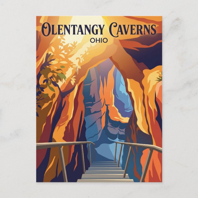 Carte Postale Grottes d'Olentangy États-Unis (Devant)