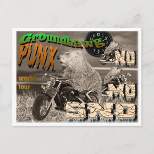 Carte Postale Groundhawg PUNX tour du monde NO MO SNO