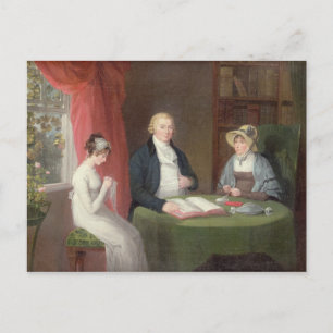 Carte Postale Group Portrait a Drawing Room Table (oil on can