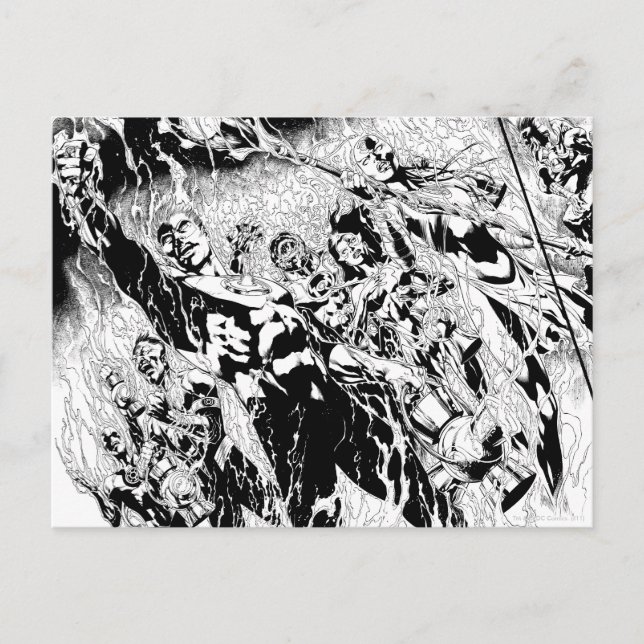 Carte Postale Groupe de lanternes vertes (Devant)