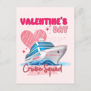 Carte Postale Groupe de vacances de la Saint-Valentin Croisière