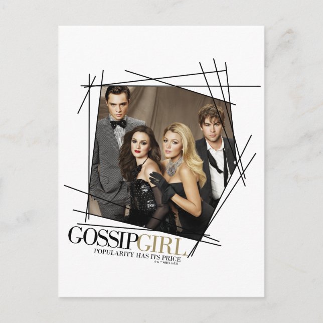 Carte Postale Groupe Graphique Glamour de Gossip Girl (Devant)