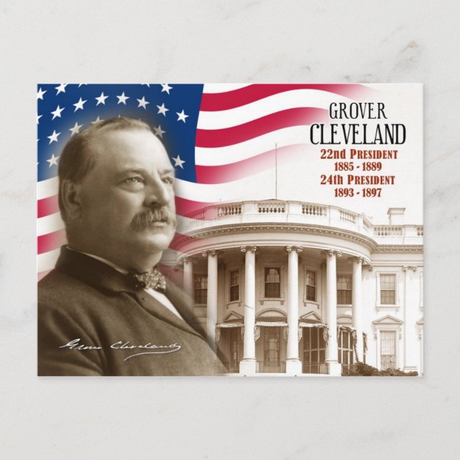Carte Postale Grover Cleveland - 22nd & 24th President of the US (Devant)