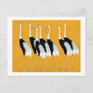 Carte Postale Grue à couronne rouge japonaise - Ogata Korin - Ar