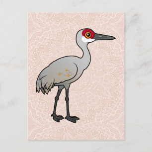 Carte Postale Grue de Sandhill Birdorable