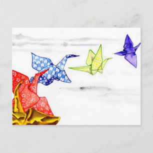 Carte Postale Grues de papier