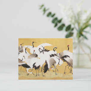 Carte Postale Grues d'horloges japonaises Vintage Bird Rich Clas