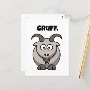Carte Postale Gruff Grey Chèvre Funny Fairy Tale Dessin