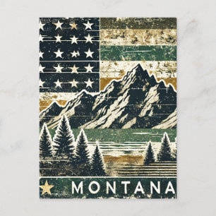 Carte Postale Grunge Montana en détresse