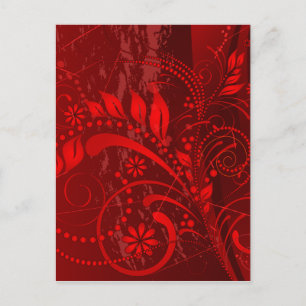 Carte Postale grunge rouge