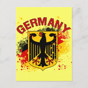 Carte Postale Grunge Style Allemagne Armoiries et drapeau