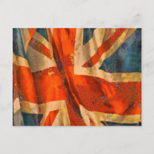 Carte Postale Grunge Style Union Jack British Drapeau Illustrati