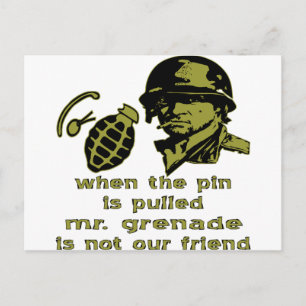 Carte Postale Grunt Quand On Tire L'Épingle, M. Grenade