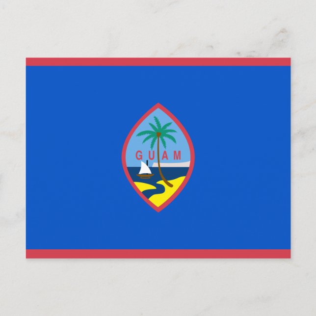 Carte Postale GU Drapeau Guam (Devant)