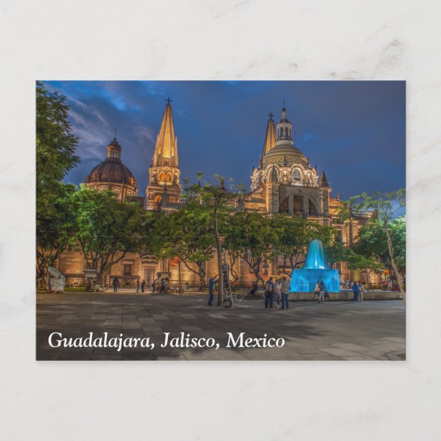 Carte Postale Guadalajara, Jalisco, Cathédrale de Mexico (Devant)