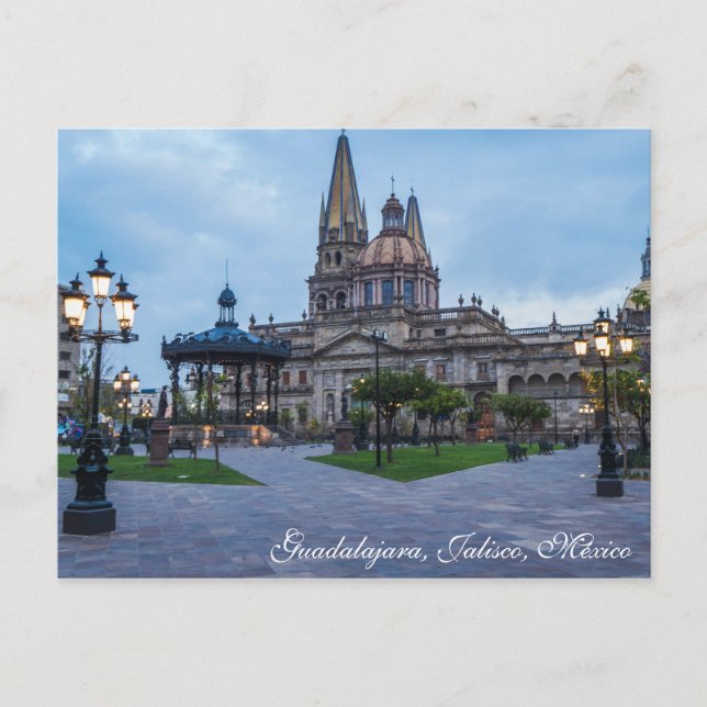 Carte Postale Guadalajara, Jalisco, Plaza de Las Armas (Devant)