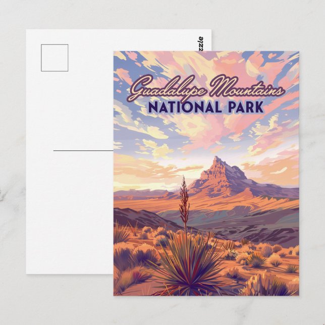 Carte Postale Guadalupe Mountain National Park El Capitan Texas (Devant / Derrière)