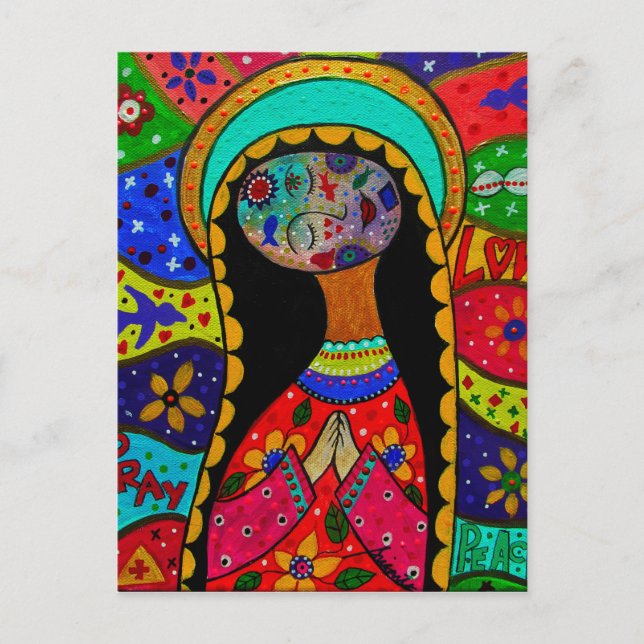 CARTE POSTALE GUADALUPE VIERGE ABSTRAIT (Devant)