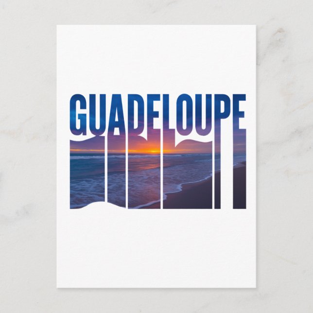 Carte Postale Guadeloupe: Coucher de Soleil Tropical des Caraïbe (Devant)