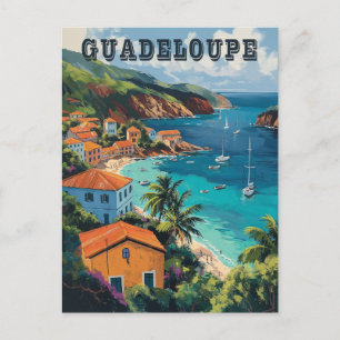 Carte Postale Guadeloupe Sérène Aquarelle Île 