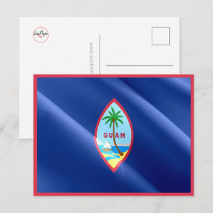 Carte Postale Guam - Drapeau d'agitation -