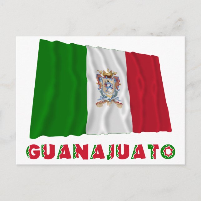 Carte Postale Guanajuato brandissant un drapeau officieux (Devant)
