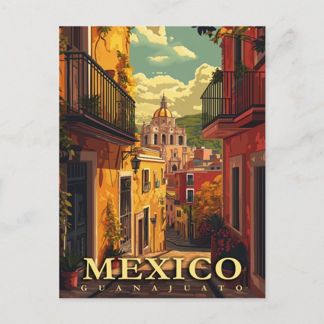 Carte Postale Guanajuato, Mexique Vintage (Devant)