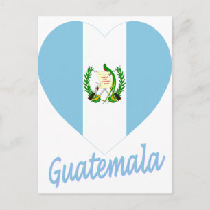 Carte Postale Guatemala - Coeur du drapeau