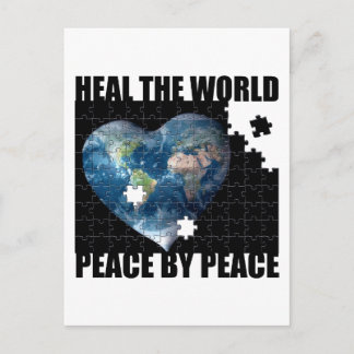 Carte Postale Guérir la paix mondiale par la paix