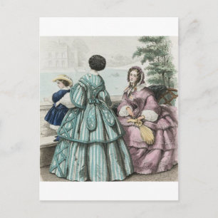 Carte Postale Guerre civile Antebellum Fashion Dames Ball Gown