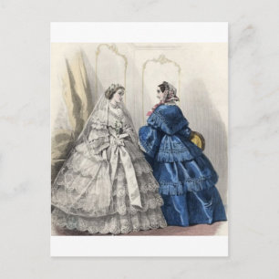 Carte Postale Guerre civile Antebellum Fashion Dames Ball Gown
