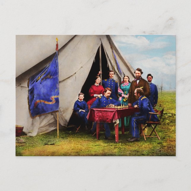Carte Postale Guerre civile - Jeux de guerre civile 1861 (Devant)