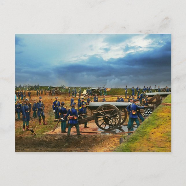 Carte Postale Guerre civile - Unité d'artillerie lourde 1861 (Devant)