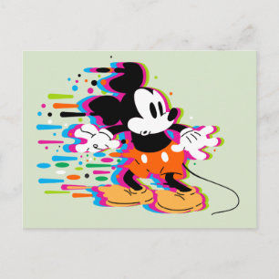 Carte Postale Guerre de peinture de Mickey Mouse