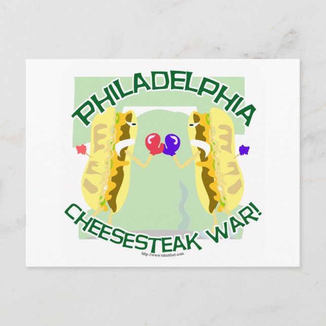Carte Postale Guerre de Philly Cheesteak (Devant)